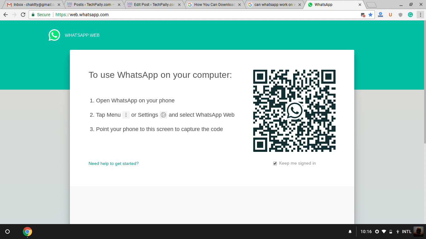 How to connect whatsapp to computer
