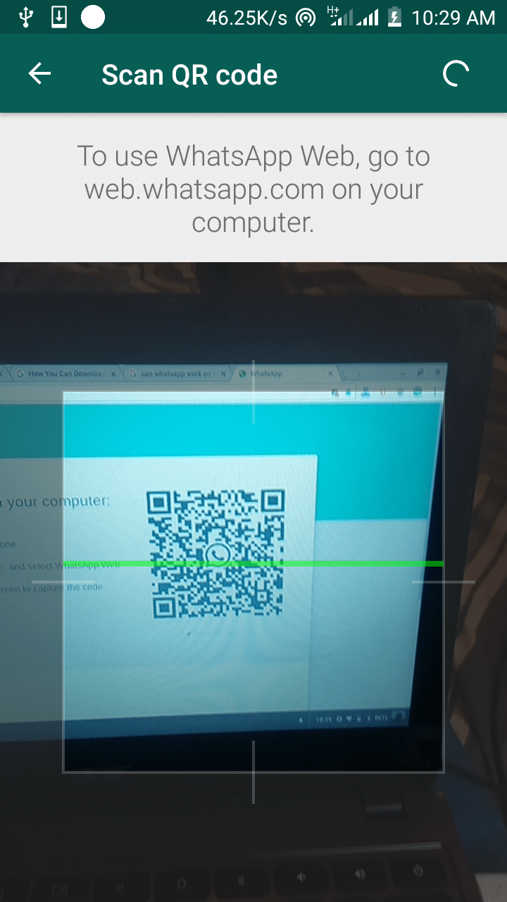 How to scan whatsapp QR code on PC